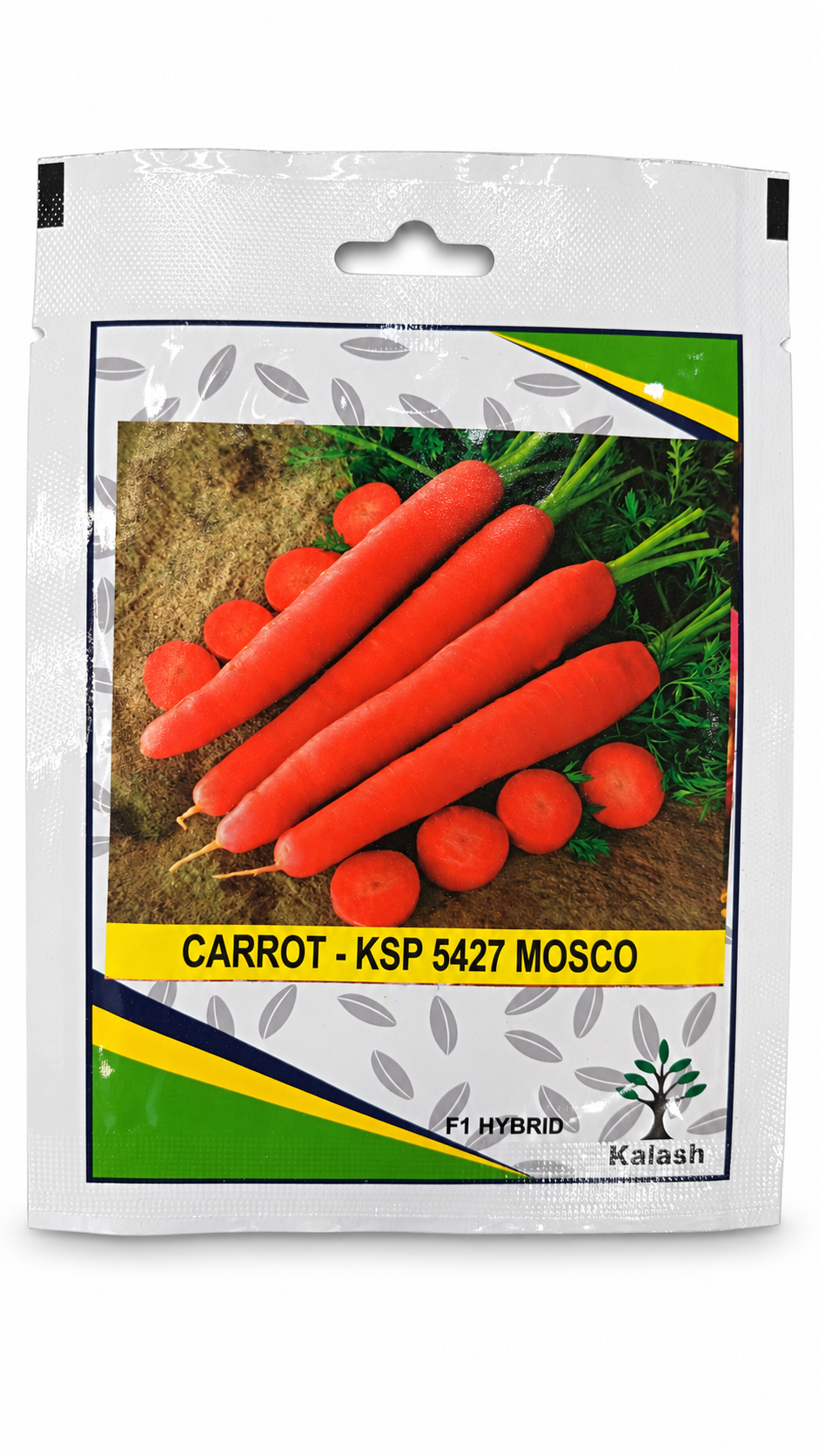 بذور جزر كالاش KSP 5427 موسكو | Kalash Carrot KSP 5427 MOSCO Seeds on a white background