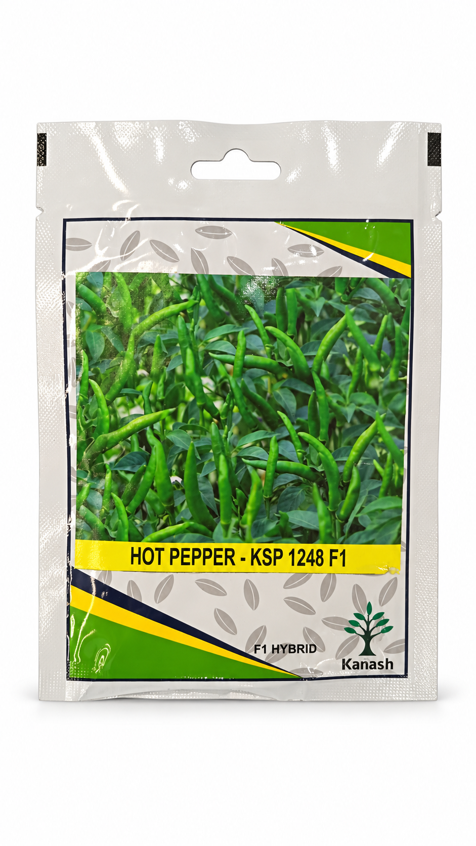 بذور فلفل حار كالاش KSP 1248 F1 | Kalash Hot Pepper KSP 1248 F1 Seeds on a white background