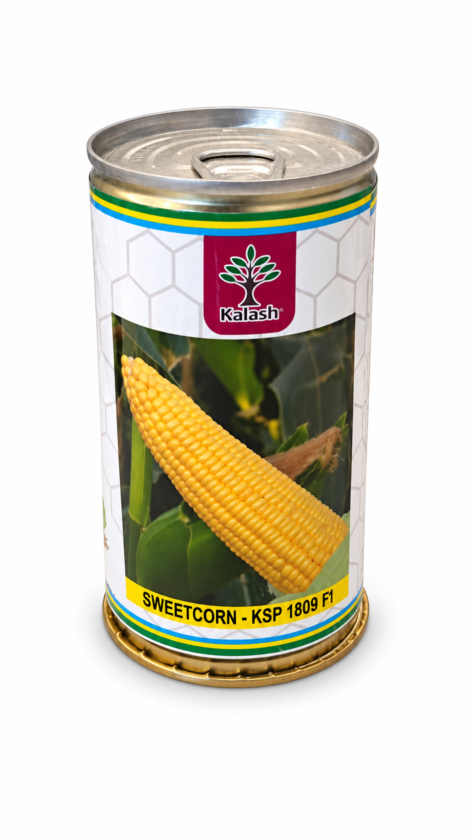 Kalash Sweetcorn KSP 1809 F1 seeds on a white background