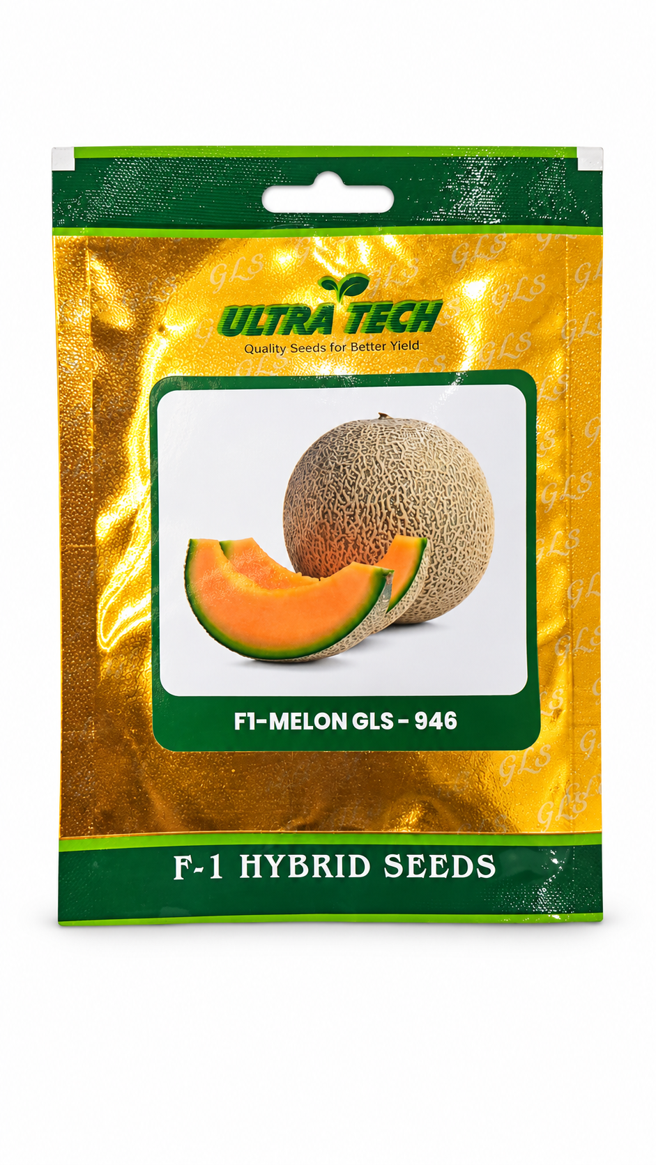 بذور شمام Ultra Tech GLS 946 F1 | Ultra Tech Melon GLS 946 F1 Seeds on a white background