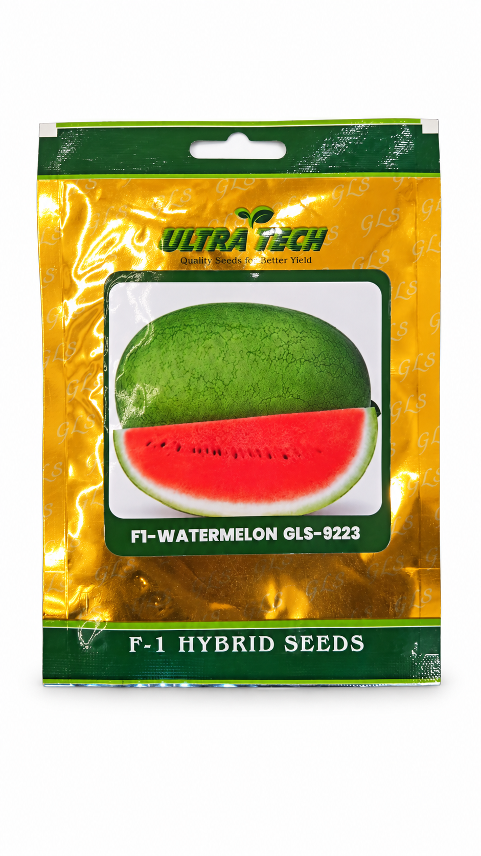 بذور بطيخ Ultra Tech GLS 9223 F1 | Ultra Tech Watermelon GLS 9223 F1 Seeds on a white background
