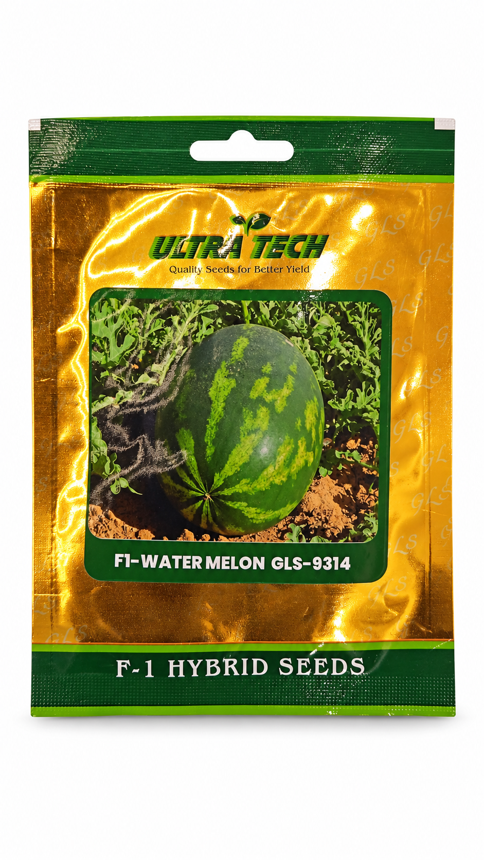 بذور بطيخ Ultra Tech GLS 9314 F1 | Ultra Tech Watermelon GLS 9314 F1 Seeds on a white background
